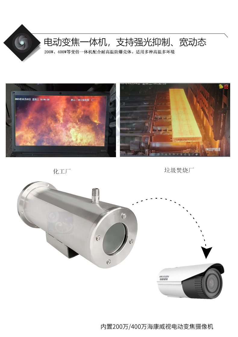 金智远JZY-8100防爆耐高温风冷摄像机(图1)